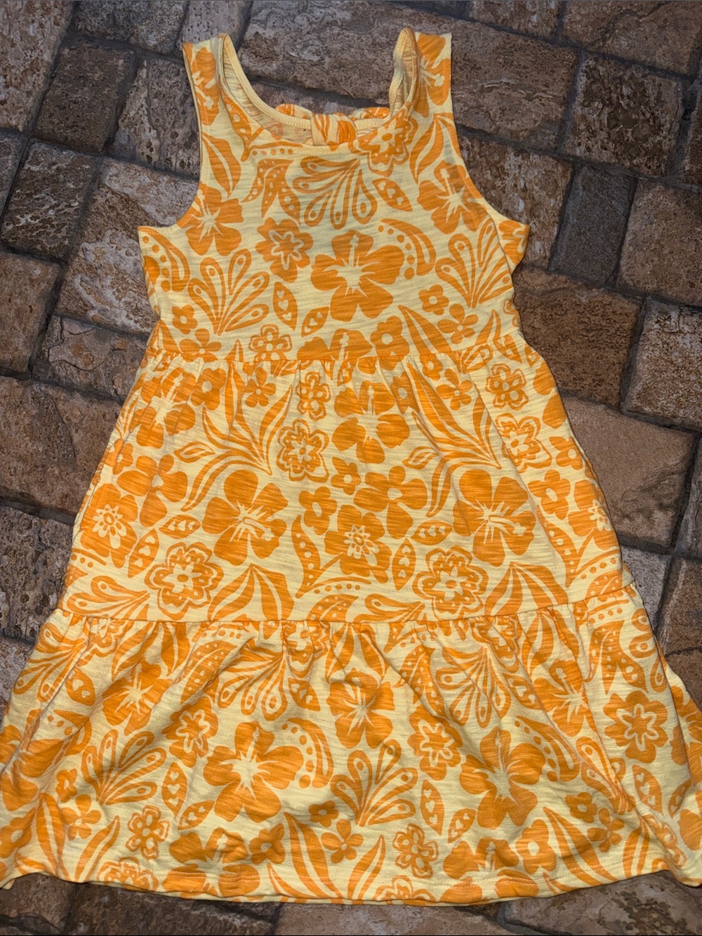 wonder nation Yellow and Orange Floral Tank Dress